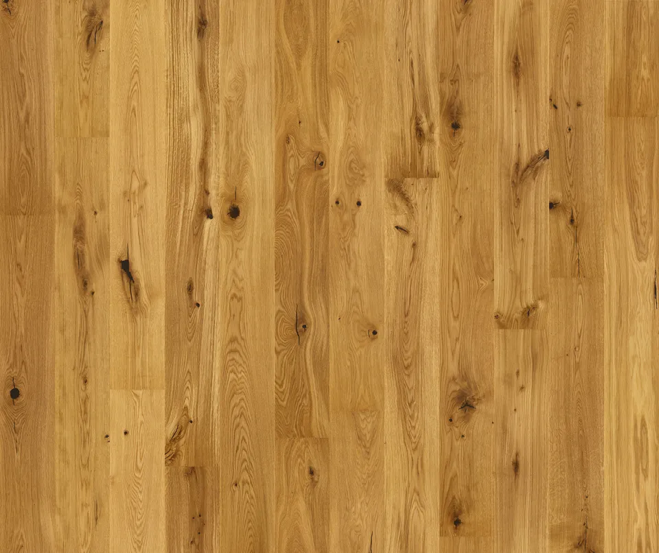 Hrastov parket prebranosti as grown (rustic) s polnim značajem lesa